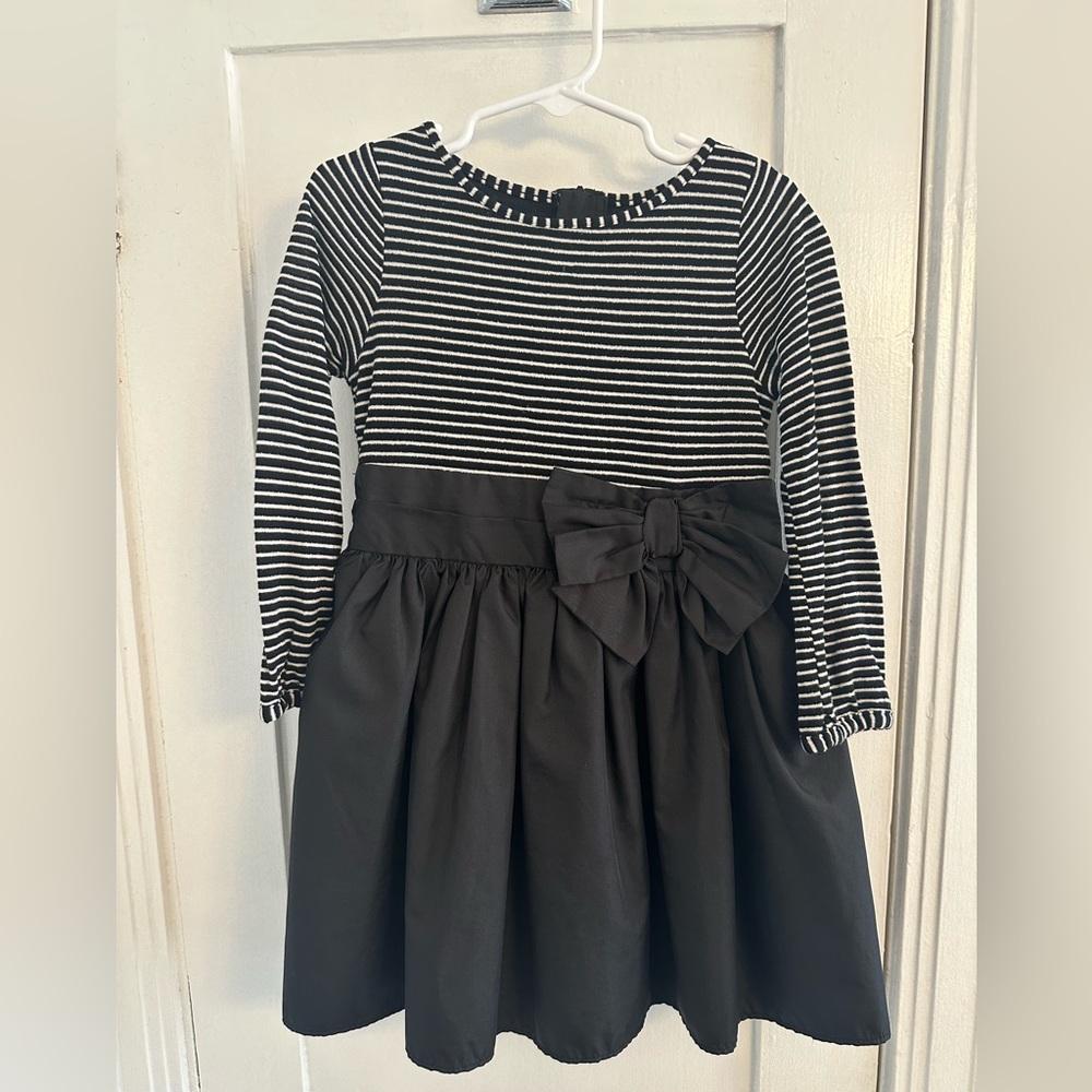 Striped Black Kids Dress Cherokee 4t bow zippered